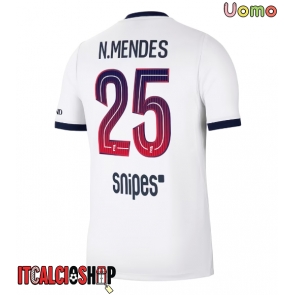 Paris Saint-Germain Nuno Mendes #25 Seconda Maglia 2026-27 Manica Corta